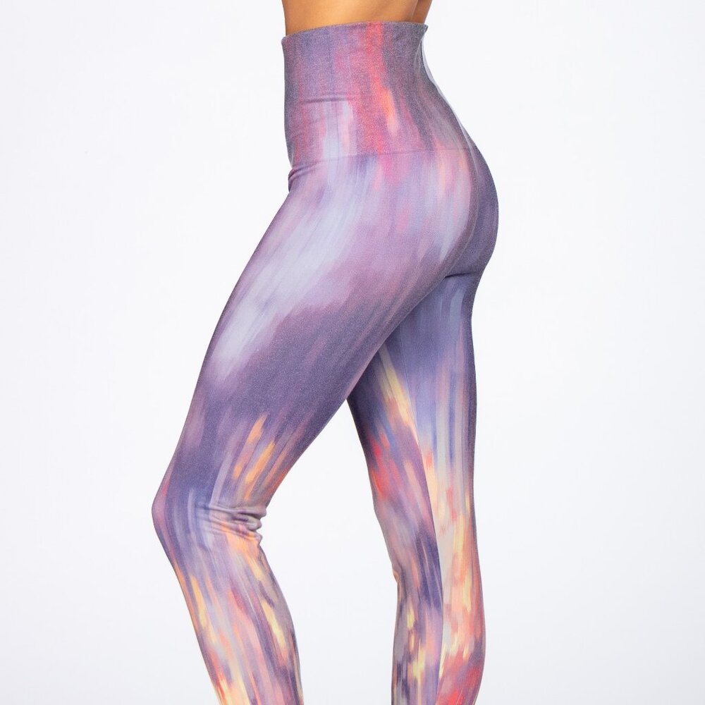 M. Rena Tie Dye Print Tummy Control Leggings. One Size